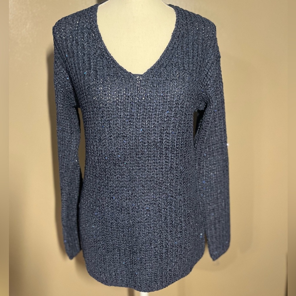 Cartise Navy V-Neck Sweater